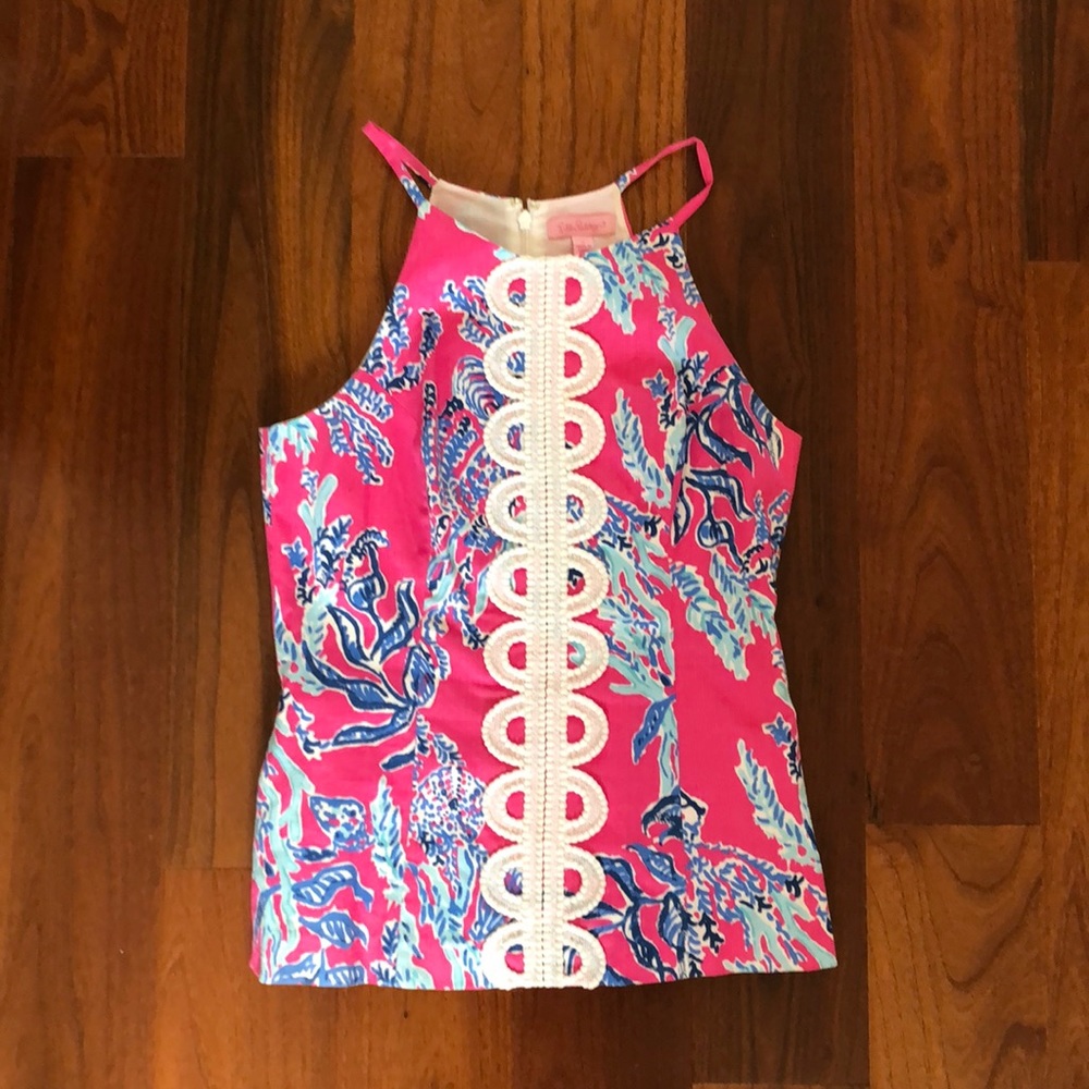 Lilly Pulitzer sleeveless embroidered top